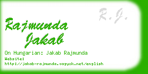 rajmunda jakab business card